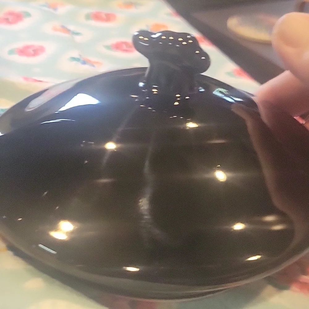 Dog Treat Jar, NWT, Paw Print, Hi-Gloss Black